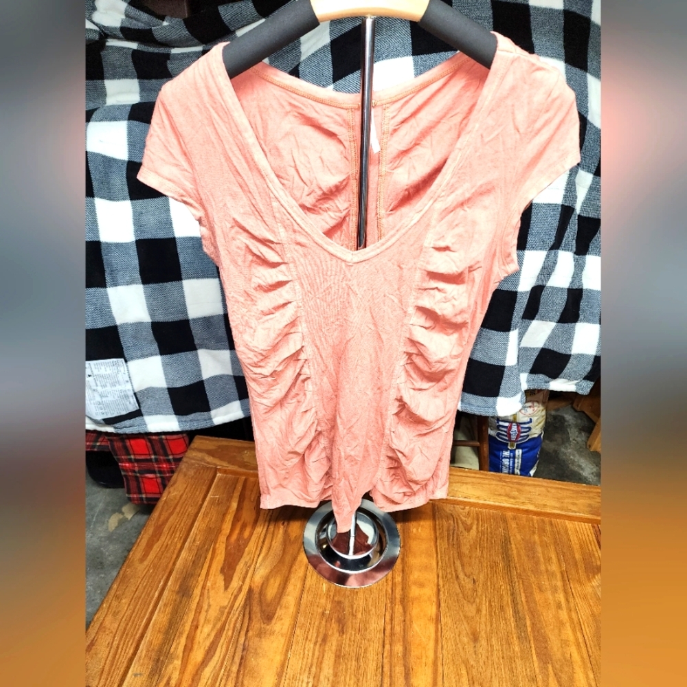 Free People Shirt With Ruching Size L